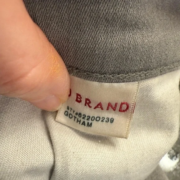 J BRAND Womens sz 26 Gray GOTHAM Long Zipper Ankle Slim Fit Skinny Jeans - Picture 4 of 7